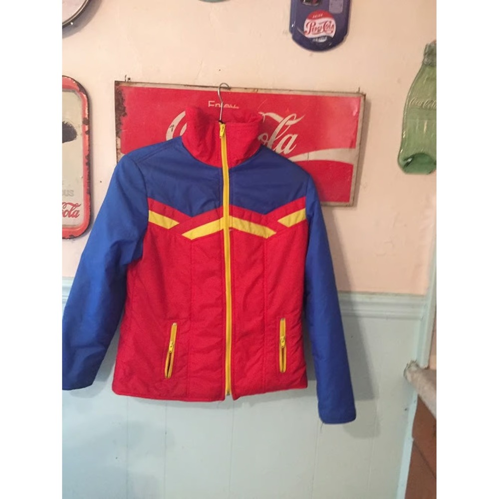 Vintage 80s Amerex Ski‎ Jacket EUC Red Blue Yellow Medium